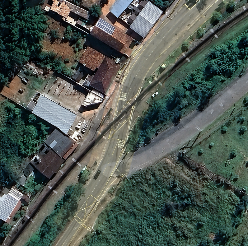 PN03 — vista aérea da passagem em nível